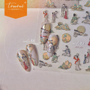 Ancient Chinese Scroll – 5D Embossed Artistic Accent Set