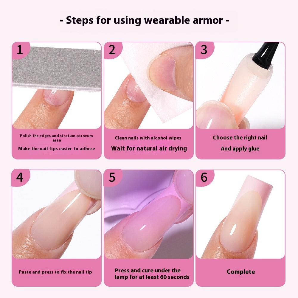 Pontas de unhas Unhas postiças francesas de cinco cores Produto acabado Unhas postiças nuas Unhas falsas sem marcas e avançadas, simples e removíveis, atacado de nail art pré-fabricada (MOQ=3)