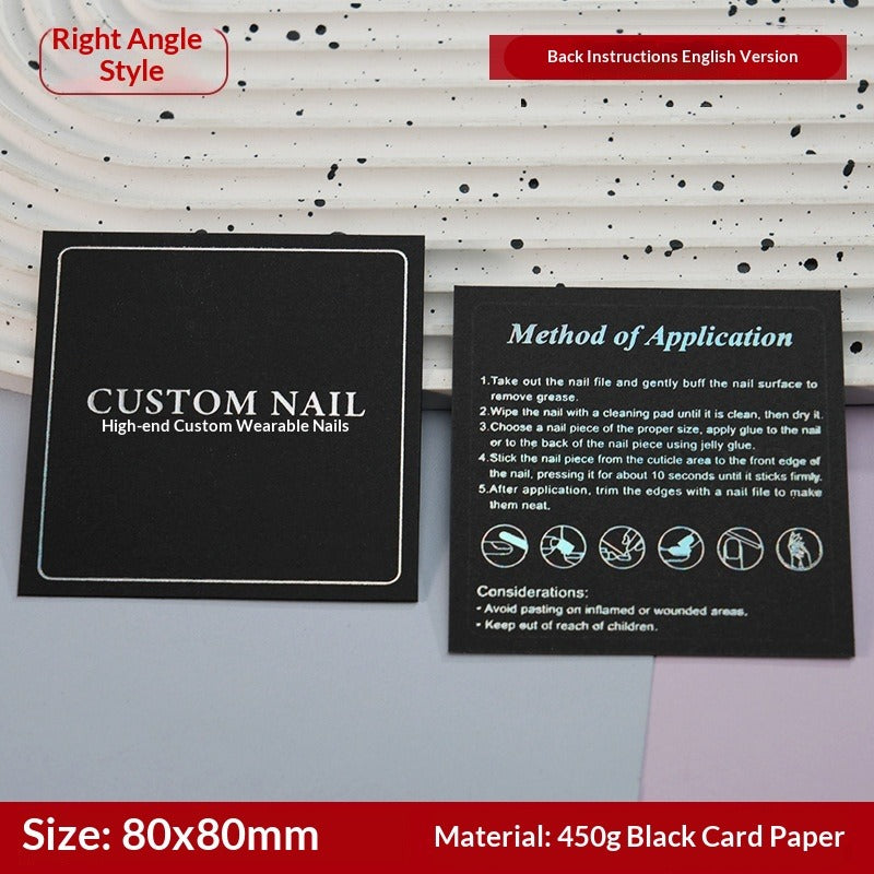 Classic White Display Cards for Press On Nail Sets (MOQ=50)