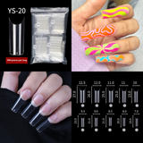 Nail Tips New French press on nails piece,  half sticker full sticker fake nail nail patch extended press on nails piece