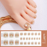 Semi-Cured Gel Nail Strips Toe Nails Four-Point Star Glossy Set (MOQ=3)