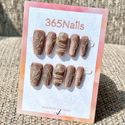 365nails: "Desert Gold Serpent" – Coffin Handmade Press-On Nails