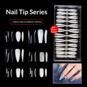 Pro Multi-Style Collection: "Nail Tip Assortment" – 6-in-1 Multi-Style Nail Tips (504pcs Box)