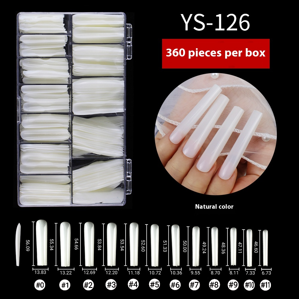 Nail Tips XXXL plus rectangular nail,  fake nails, full stickers, square nail pads,  trapezoidal nail art, square head transparent nail pads