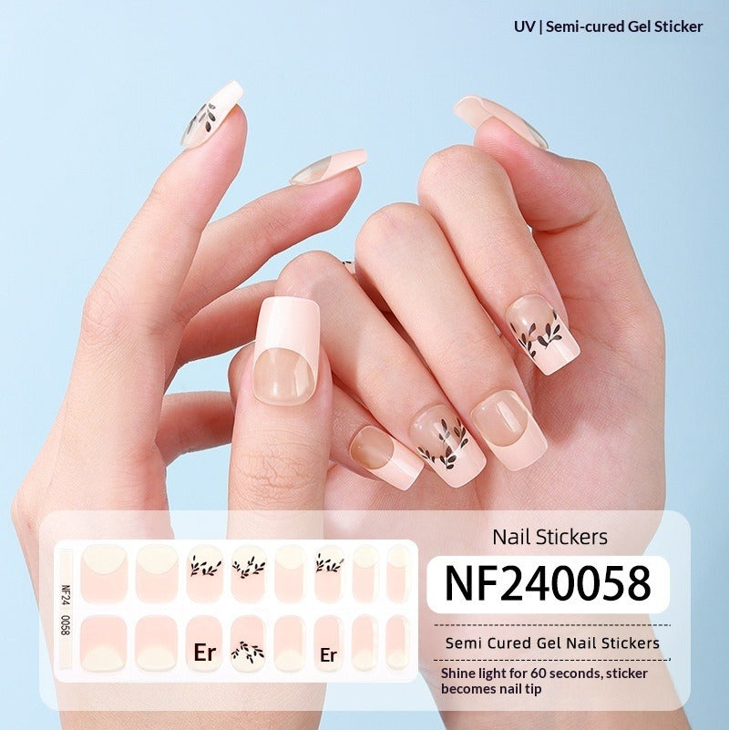 Semi-Cured Gel Nail Strips 3D Foil Shine Glam Emboss Effect (MOQ=3)
