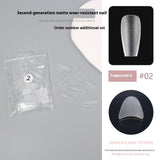 Nail Tips Single number, 50 pieces of matte nail pads, bagged trapezoidal short ladder, supplement number, transparent and seamless, no-abrasion patch, fake nail wholesale