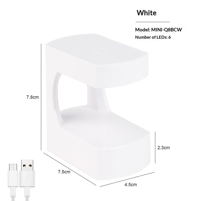 "Mini C-Shape Single Finger UV/LED Nail Lamp" - Fast Curing Press-On Tool