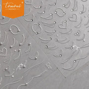 Silver Crystal Chain – Minimalist Elegant Nail Art Set