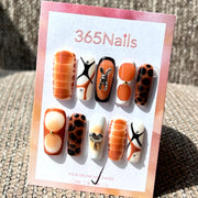 365nails: "Desert Siren" – 3D Bunny & Leopard Print Handmade Almond Nails