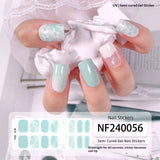Semi-Cured Gel Nail Strips 3D Foil Shine Glam Emboss Effect (MOQ=3)