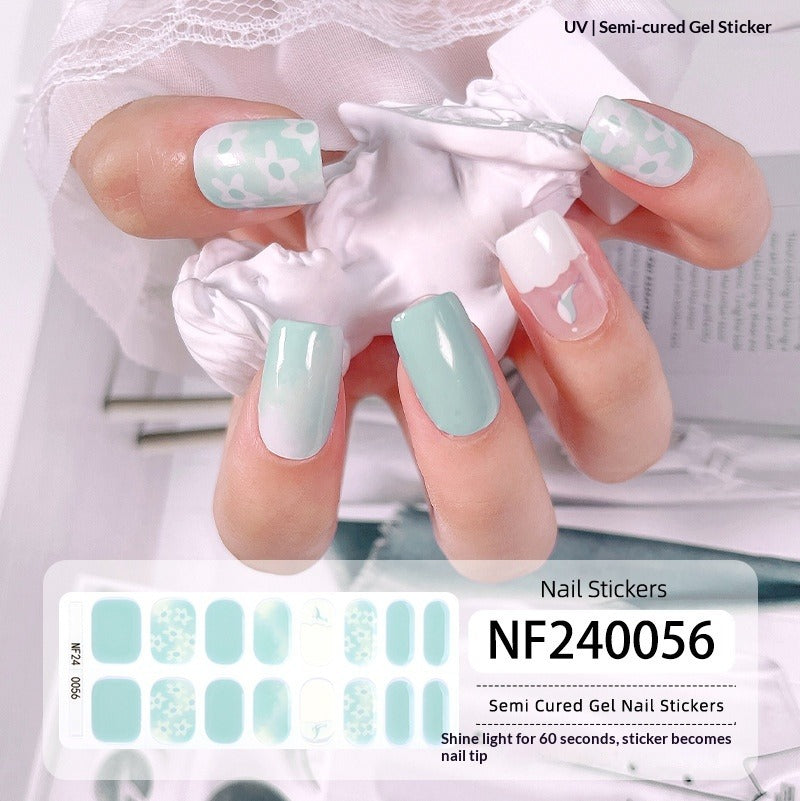 Semi-Cured Gel Nail Strips 3D Foil Shine Glam Emboss Effect (MOQ=3)