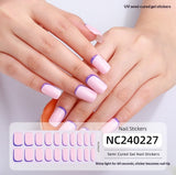 Semi-Cured Gel Nail Strips Gradient French Soft Pink Glossy Set (MOQ=3)