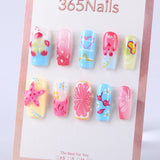 Candy Island Graffiti × 3D Starfish Press On Nail