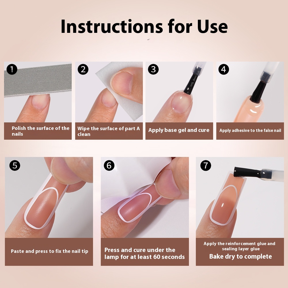 Nail Tips Europe and the United States  press on nails rectangular ultra-thin French nail piece removable nail patch fake nail factory wholesale