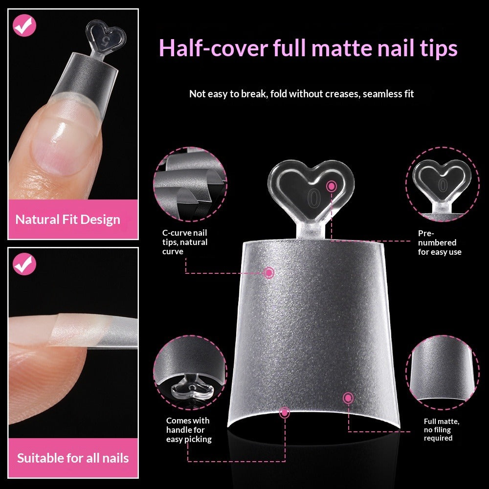 365nails 霧面半覆甲片｜跨境熱銷，適用於凝膠延長