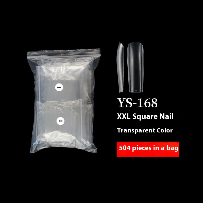 Nail Tips nail piece Square nail Transparent extended flat head Fake nail Nail art patch Full half sticker Dual-purpose nail art shop special