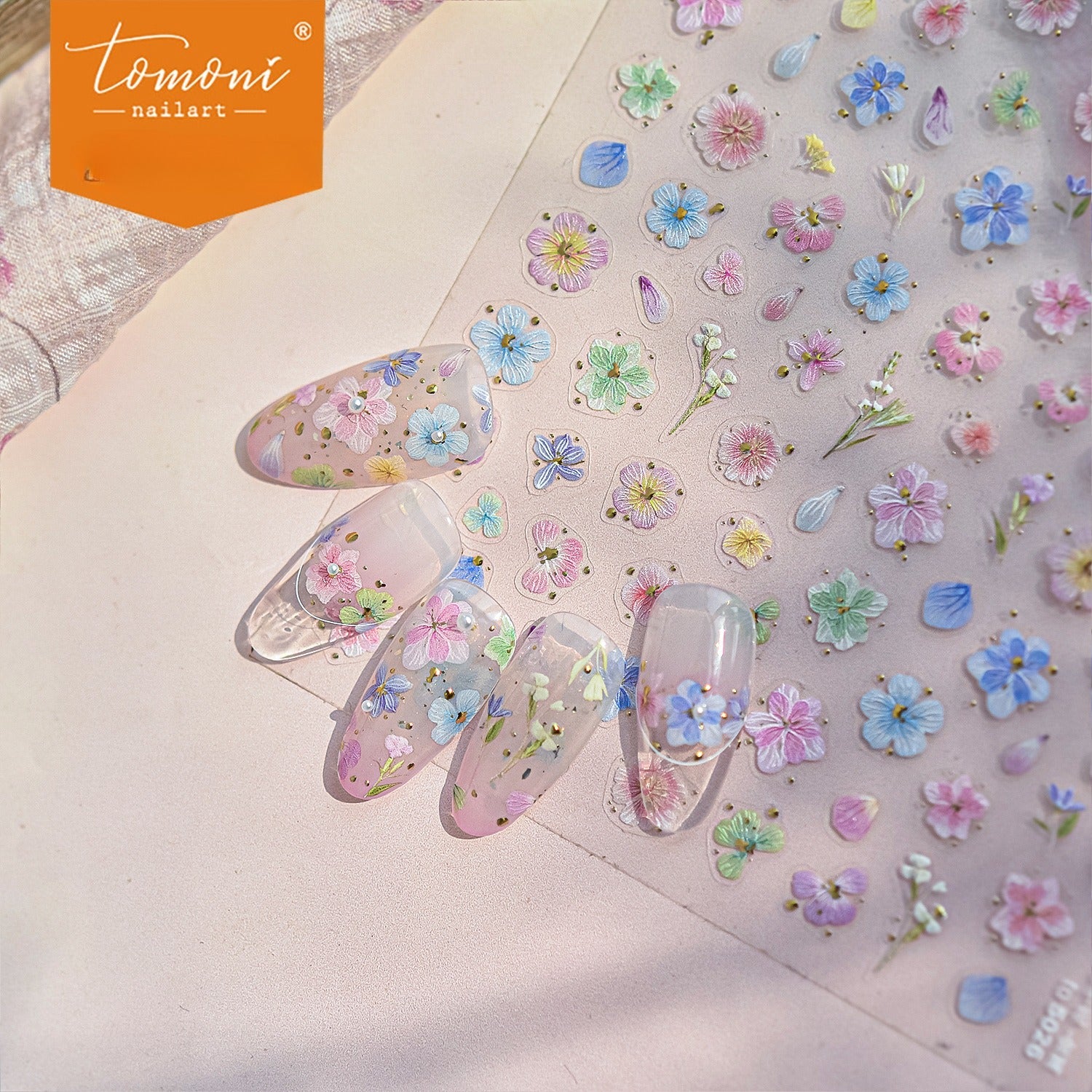 Pastel Watercolor Floral – 5D Embossed Spring Bloom Set