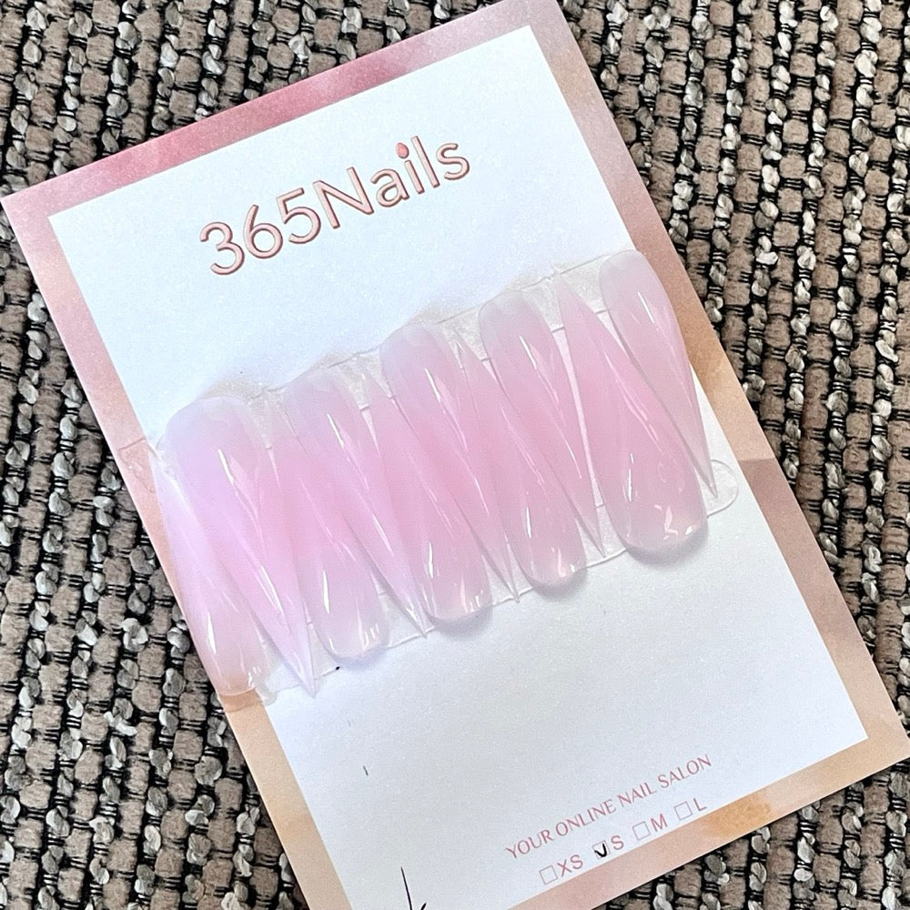 Pink Moon Veil - Sheer Chrome Press-On Nails
