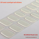 Semi-Cured Gel Nail Strips French Gradient Glitter Glossy Design(MOQ=3)