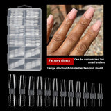 Nail Tips Nail art extension nail mold 120 pieces boxed, no paper holder, no trace oval with scale line, rapid phototherapy nail film wholesale