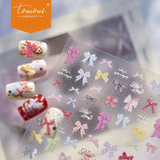 Pastel Plaid Bow – Kawaii Cute Nail Art Set