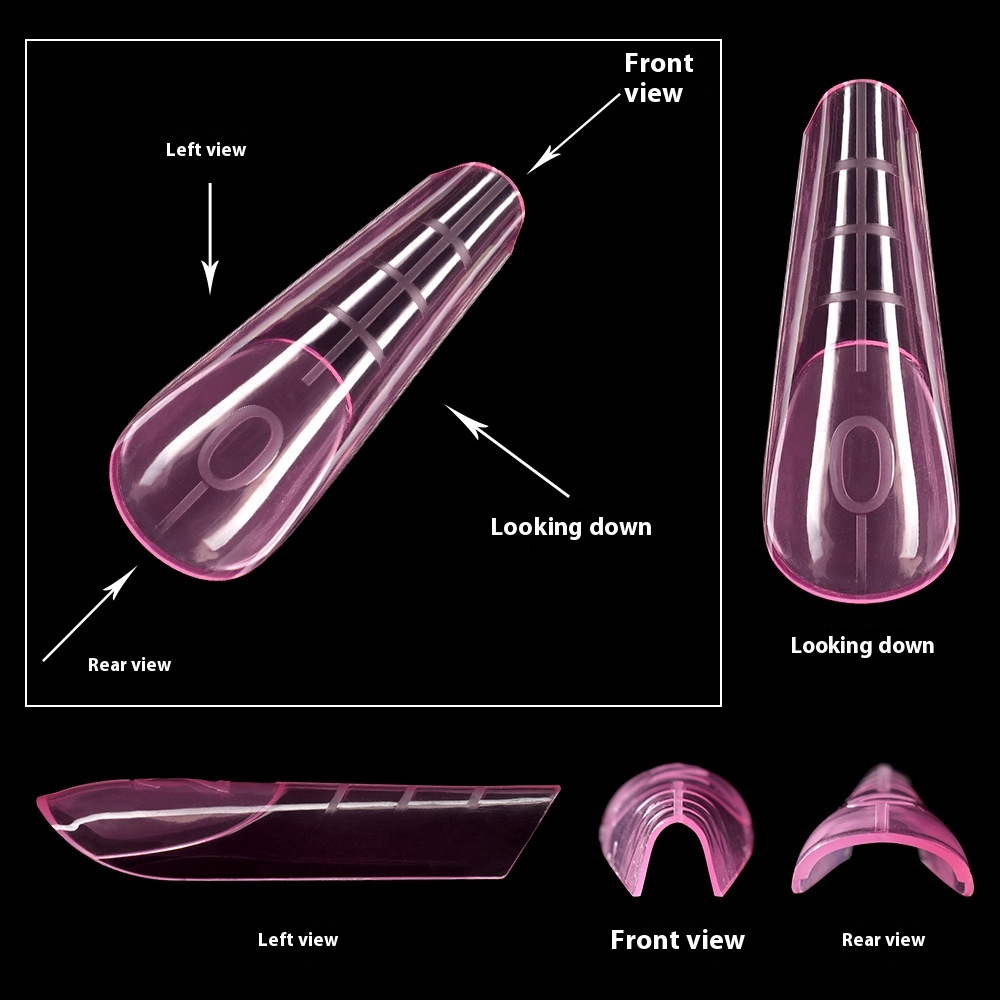 Nail Tips Crystal Nail Mold French Nail Art with Scale No Paper Holder Rapid Phototherapy 120 Pieces Extension Nail Pieces Wholesale Nail Film