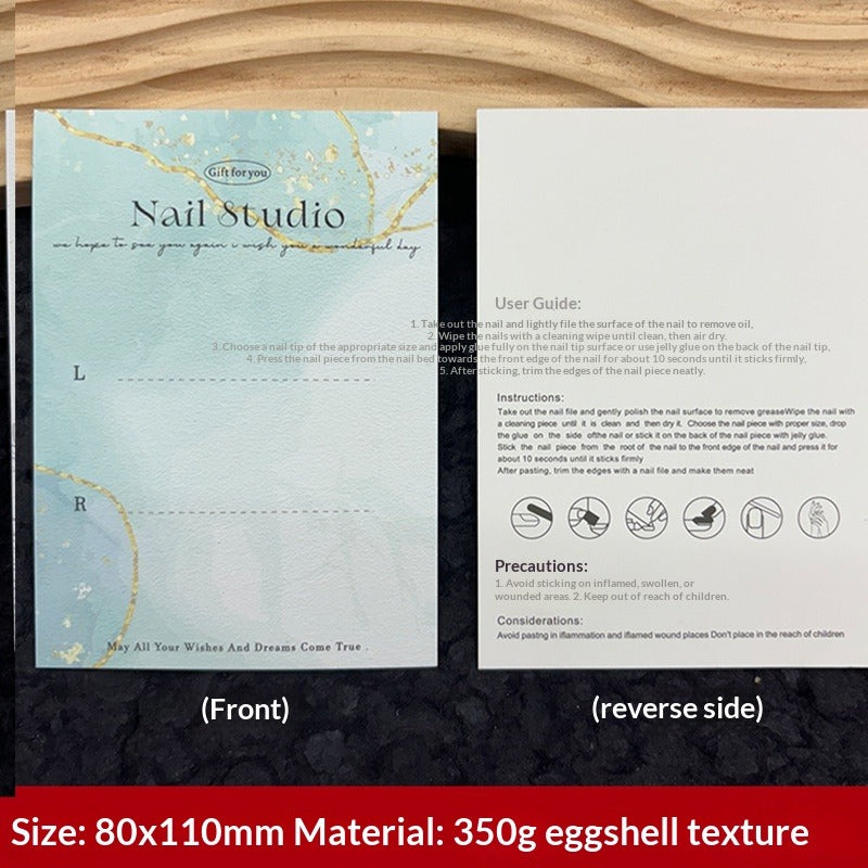 Art Texture Display Cards for Press On Nail Sets (MOQ=50)