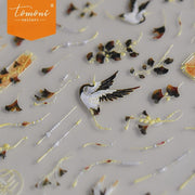 Crane & Ancient Relics – 3D Embossed Chinese Style Nail Art Set