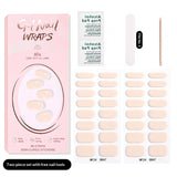 Semi-Cured Gel Nail Strips Pure Solid Glitter Glossy Design (MOQ=3)