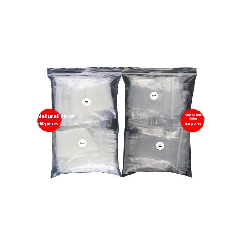 Nail Tips Nail piece Transparent  360 pieces Boxed seamless lengthened fake nail piece C arc full sticker Ballet nail patch manicure