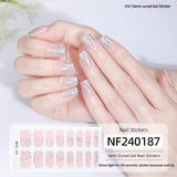 Semi-Cured Gel Nail Strips French Gradient Soft Glossy Design (MOQ=3)