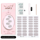 Semi-Cured Gel Nail Strips Pure Solid Glitter Glossy Design (MOQ=3)