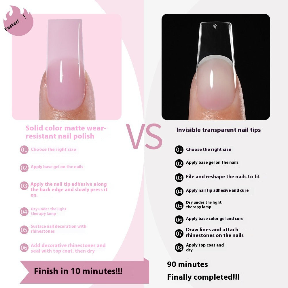 Nail Tips New matte press on nails pads, solid color finished nail pads, fake nails, seamless detachable nail art 120 pcs in a bag