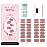 Semi-Cured Gel Nail Strips Pure Solid Glitter Glossy Design (MOQ=3)