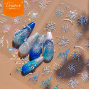 Shell Light Firework Castle Collection: "Dreamy Shell Light Firework Castle" – 3D Embossed Nail Sticker