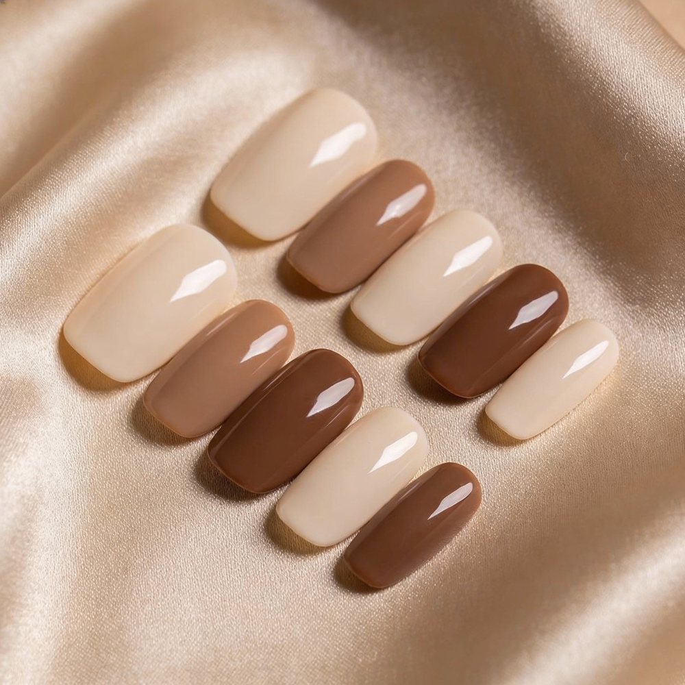 Wholesale Solid Color Press-on Nails - Custom Mix & Match (60 Colors x 6 Shapes Available)