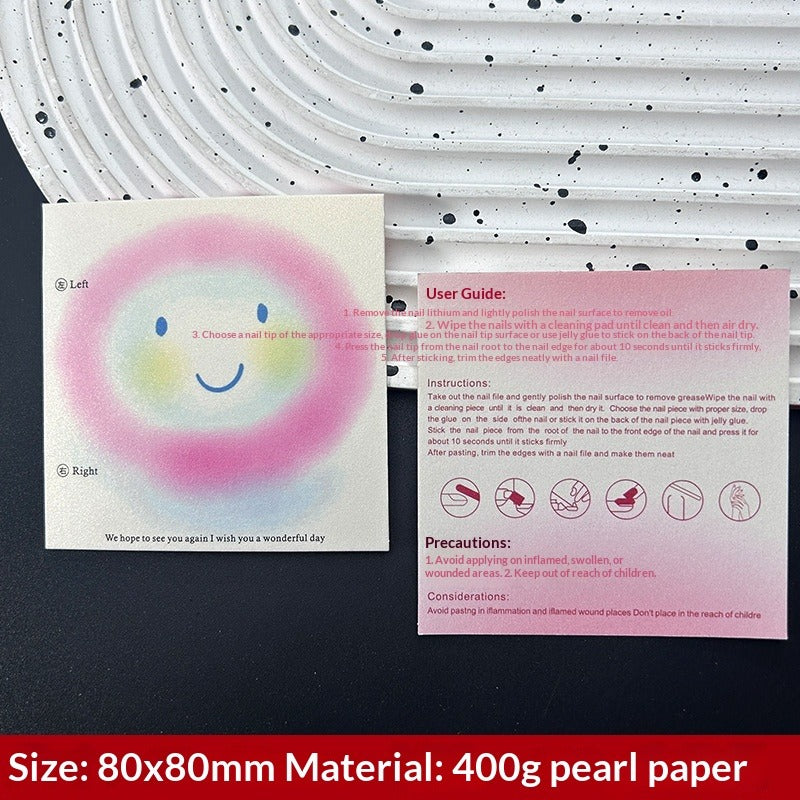 珍珠光澤手工製穿戴甲展示卡 (MOQ=50)