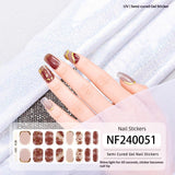 Semi-Cured Gel Nail Strips 3D Foil Shine Glam Emboss Effect (MOQ=3)