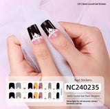 Semi-Cured Gel Nail Strips Gradient French Soft Pink Glossy Set (MOQ=3)