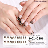 Semi-Cured Gel Nail Strips French Leopard Chic Mixed Designs (MOQ=3)