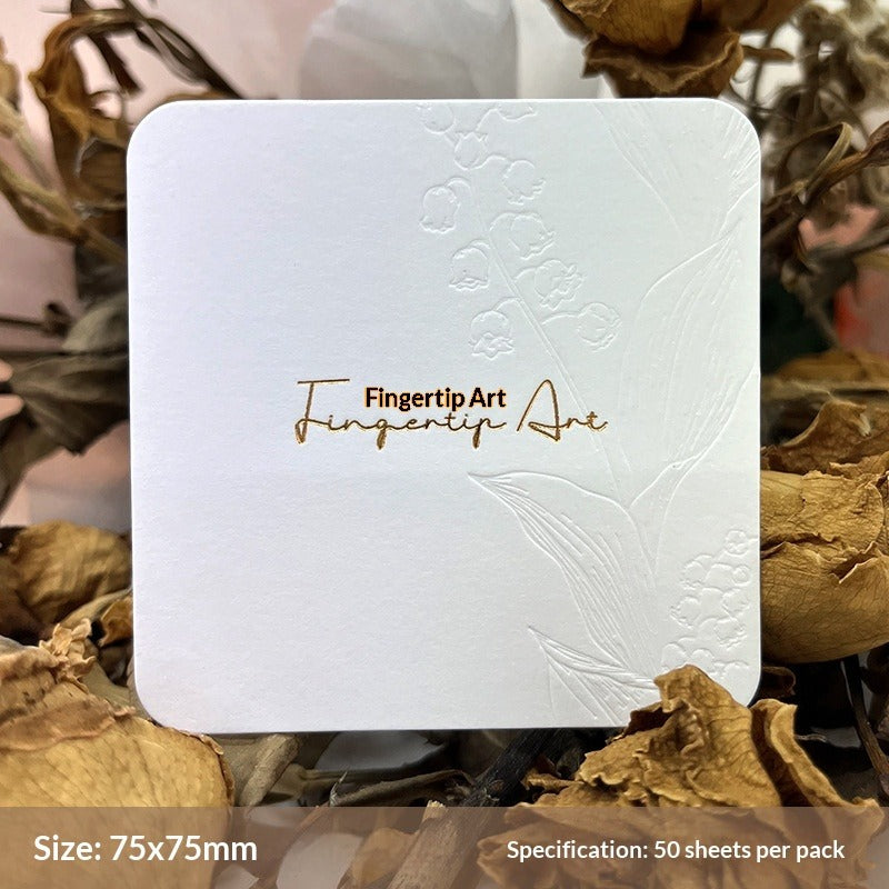 Embossed Cotton Paper Display Cards for Press On Nails (MOQ=50)