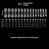 Nail Tips Transparent nail piece wholesale 30 pieces, full number, light and thin, full sticker, trapezoidal non-marking, wear-free patch, frosted nail piece