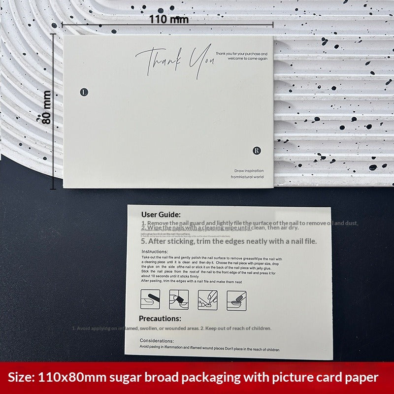 Horizontal Textured Press On Nail Display Cards (MOQ=50)