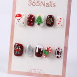 365Nails Santa & Bells Christmas Short Square Mix Set