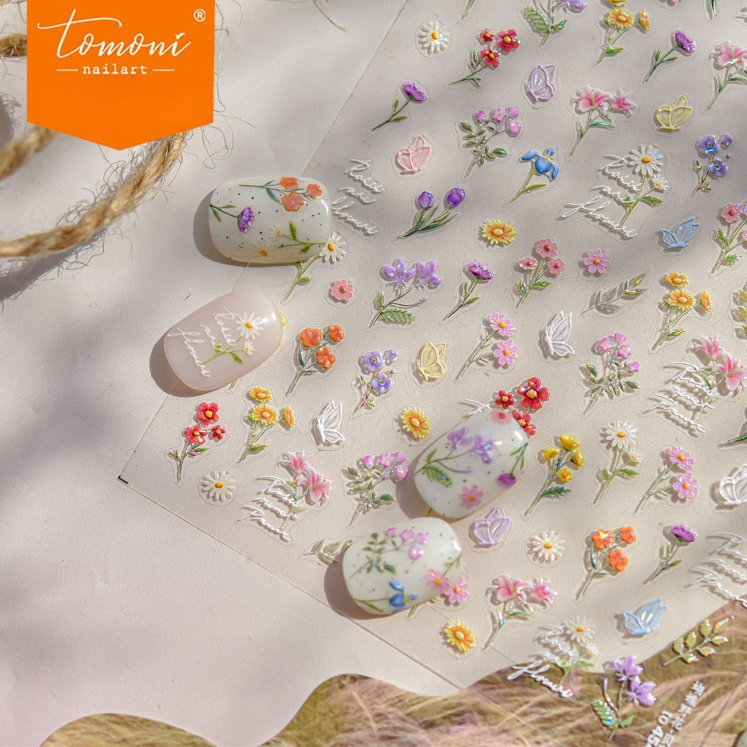 Pastel Wildflower Meadow – Fresh Romantic Nail Art Set