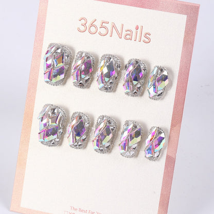 365Nails Mirror Crystal Rhinestone Press-On Set