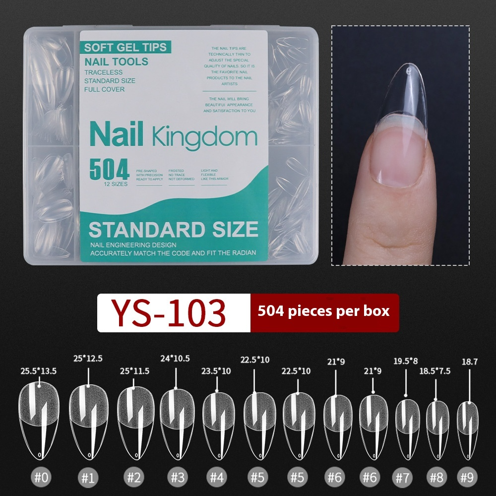Short Clear Matte Soft Gel Nail Tips Mixed Shapes Set (MOQ=3)