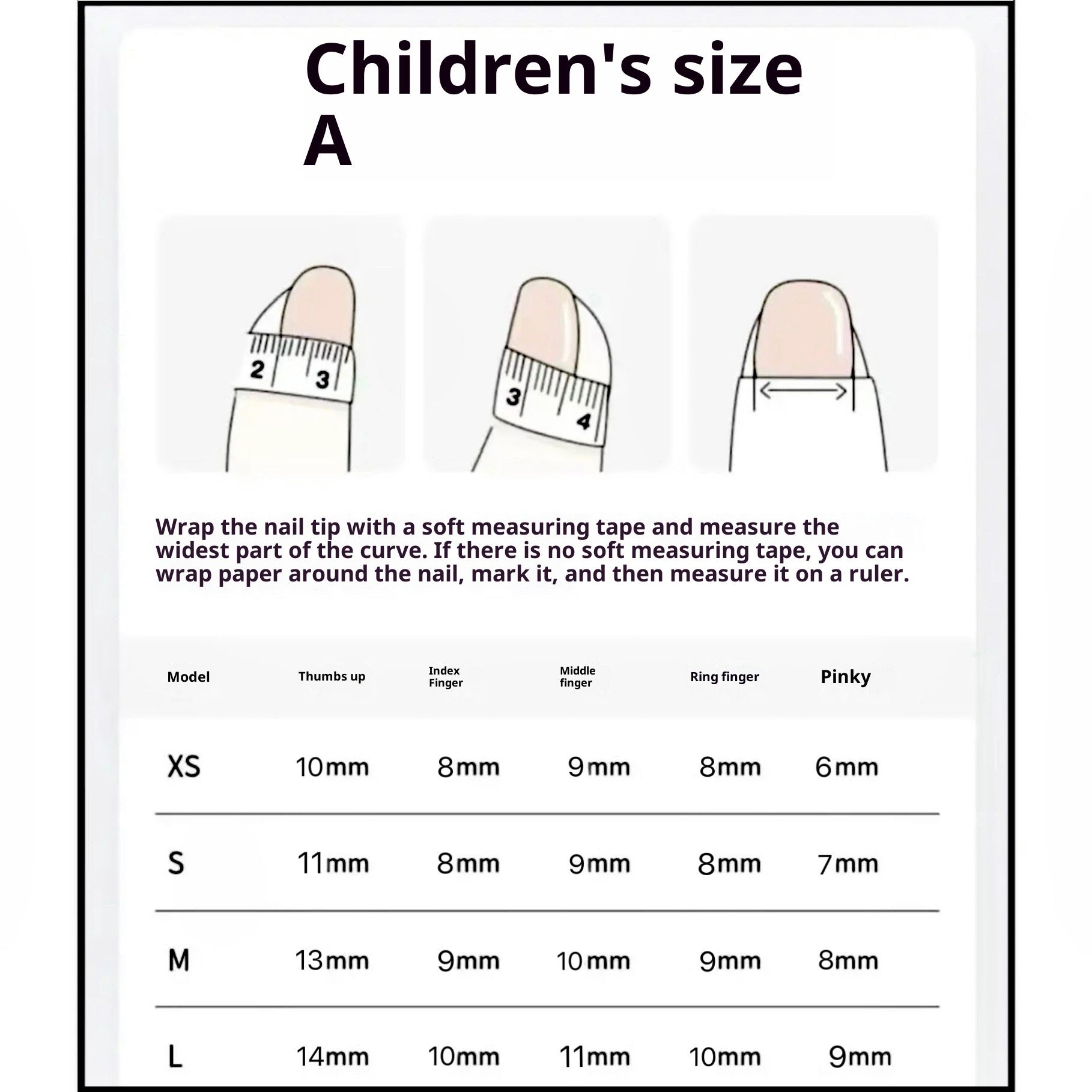 365nails: "purple star pony" – short round handmade kids press-on nails