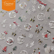 Jelly Christmas Nail Stickers – 5D Embossed Festive Cheer Set