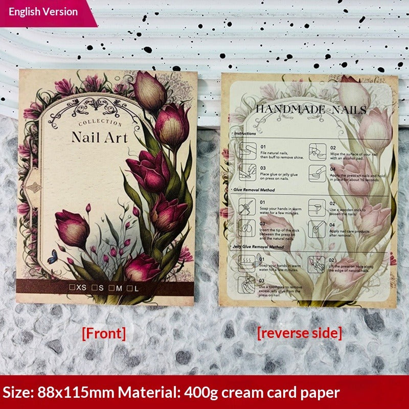European Style Display Cards for Press On Nail Sets (MOQ=50)